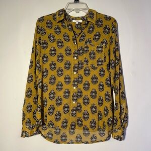 Madewell 1937 Blouse Top Mustard and Floral